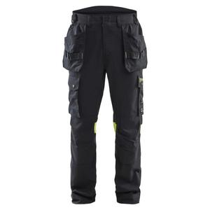 BLAKLADER - 141815129933C48 Pantalon inhérent Craftsman Noir/Jaune haute visibilité-PANTALON DE TRAVAIL EAN 7330509903162 - Product Image 1
