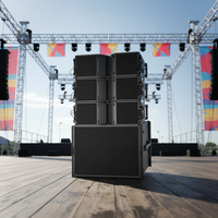 Equipo de Audio para Escenario, Altavoces Pasivos y Activos de Neodimio con Carcasa de Abedul, Serie de Doble Línea de 8 Vías, para Uso en Exteriores, de 18 Pulgadas, 600W/1000W
