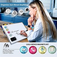 Tableau blanc pliable double face portable et effaçable à sec avec marqueurs