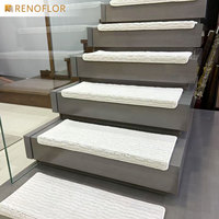 Großhandel Maschinengefertigte Mittellange Schlingenflor-Treppenfliesen mit Umweltfreundlicher PVC-Rückseite, Karomuster, Rechteckig, Orientalischer Stil