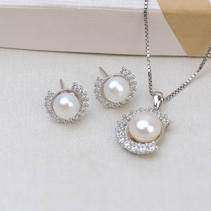 Ensemble de bijoux fantaisie DIY pour femmes Wenchi, argent S925, pendentif semi-circulaire en forme de C, boucles d'oreilles, support vide, accessoire en perle, modèle - Product Image 2