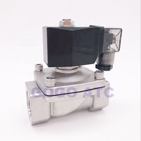 Válvula solenoide de agua NBR/EPDM/FKM de 2 vías SS304, Puerto normalmente cerrado, orificio de CA de 1/2 "110V, orificio de 15mm, tipo de enchufe de arranque de presión cero de 15mm