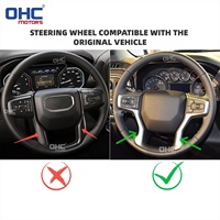 Volant LED en fibre de carbone véritable pour Chevrolet Silverado 1500 2500/3500HD 2019-2026/Blazer Tahoe Suburban (Entrepôt US)