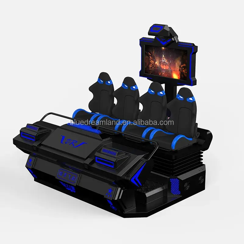 9D VR 4 koltuk arabası sinema fiyat VR tema parkı için sanal gerçeklik simülatörü yarış oyunu