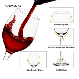 Copas de Boda Personalizadas con Logotipo, Copas Modernas de 11 oz, Copas de Vino Tinto Transparentes con Tallo Mediano para Restaurante y Hotel - Product Image 4