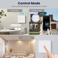 CNSKOU panneau en verre trempé Tuya interrupteur tactile 1/2/3/4 Gang Wifi interrupteur mural fonctionne avec Google Alexa Assistant de commande vocale