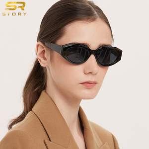 STORY STY77178H 2024 moda tonos ovalados venta al por mayor logotipo personalizado <span class=keywords><strong>gafas</strong></span> de sol Retro pequeño marco Unisex ojo de gato <span class=keywords><strong>gafas</strong></span> de sol UV400 - Product Image 1