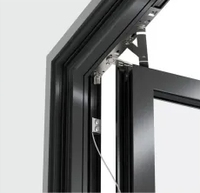 Porte coulissante rétractable en alliage d'aluminium de style français avec double vitrage trempé et moustiquaire en fibre de verre insonorisée, modèle SVIP chinois