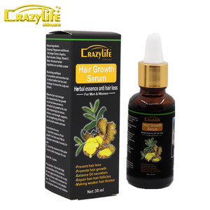 Siero all'ingrosso di crescita dei capelli dell'etichetta privata arricciato con olio di trattamento dei capelli di crescita di estensione dei capelli dell'estratto di zenzero Dropshipping - Product Image 1