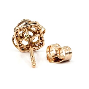 Boucles d'oreilles clous tendance en or rose massif 18 carats et diamants véritables, plaqué or, faites à la main, pour femmes, nouvelle conception, haute qualité, délai de livraison court - Product Image 3