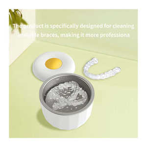 Nettoyeur dentaire ultrasonique portable avec un appareil pour le nettoyage des prothèses dentaires et des appareils orthodontiques, lavage haute fréquence et étui pour éliminer la plaque dentaire - Product Image 4