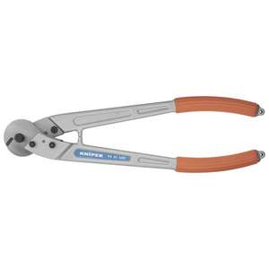 KNIPEX - 95 81 600 Câble métallique et ACSR-Tête de coupe de câble polie, poignées avec poignées en plastique, avec tête de coupe renforcée pour salut - Product Image 1