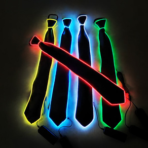 Cravates lumineuses personnalisées à LED activées par le son, accessoires de fête originaux, cravates clignotantes pour fêtes - Product Image 1