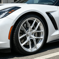 Jantes Bku forgées 5x120.65 pour Chevrolet Corvette C7 C6 C8 C5 ZR1 Z06 19 20 21 pouces, finition argent brossé, jantes en alliage concaves personnalisées