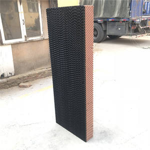 Panel de Enfriamiento Evaporativo con Ventilador de Extracción para Granjas Avícolas, Papel Kraft Preimpregnado, Color Marrón, Tamaño 2000*600*150mm - Product Image 6