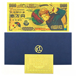 Set de Billetes con Temática de Magia Moderna, Recubiertos en Oro de 24K, Tarjeta Conmemorativa de PVC Impermeable, Colección de Recuerdos de Anime, Regalo - Product Image 4