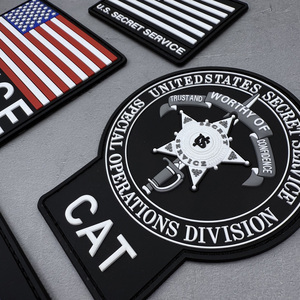 Высокое качество ПВХ 3D Резиновый патч значок тактический жилет флаг США кошка с крючком патч - Product Image 2