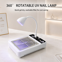 Lampe à ongles UV LED multifonction professionnelle, collecteur de poussière, portable, sans fil, pour la polymérisation du gel, manucure, salon, domicile