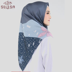 Pañuelo <span class=keywords><strong>Tubular</strong></span> de Seda Satinada con Estampado de Bandera, Calavera y Estrellas, Chal Maxi Hijab para <span class=keywords><strong>Mujer</strong></span>, Venta al por Mayor - Product Image 3