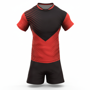 Nouvelle conception, uniforme de rugby antibactérien 100% polyester, taille plus, nom d'équipe personnalisé, vêtements de sport respirants, ensemble de rugby - Product Image 1
