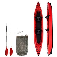 Kayak gonflable Dugout - Sports nautiques et loisirs, bateau de pêche pliable pour 2 personnes, matériau PVC, 420x72x10cm