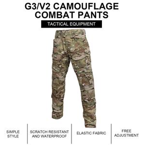 Pantalon tactique camouflage homme unique à taille basse, respirant, avec genouillères, en polyester, pour la chasse en extérieur - Product Image 2