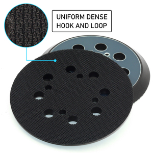 공장 도매 10 개/1 세트 연마 패드 후크 및 루프 디스크 5 인치 8 구멍 샌더 금속 연마 용 샌딩 패드 궤도 - Product Image 4