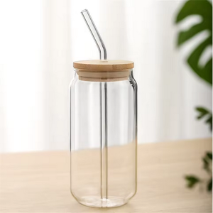 Gobelet à double paroi en verre transparent <span class=keywords><strong>de</strong></span> 16oz avec couvercle <span class=keywords><strong>de</strong></span> couleur et trou pré-percé pour globe à neige. - Product Image 6