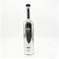 Bouteille en verre plaqué or sur mesure avec bouchon en liège - Emballage moderne de luxe pour le brandy et la tequila - Carton - Sérigraphie - Marquage à chaud du logo