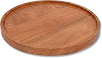 Plateau en bois en détresse de plateau de bougeoir en bois rond rustique pour bougie