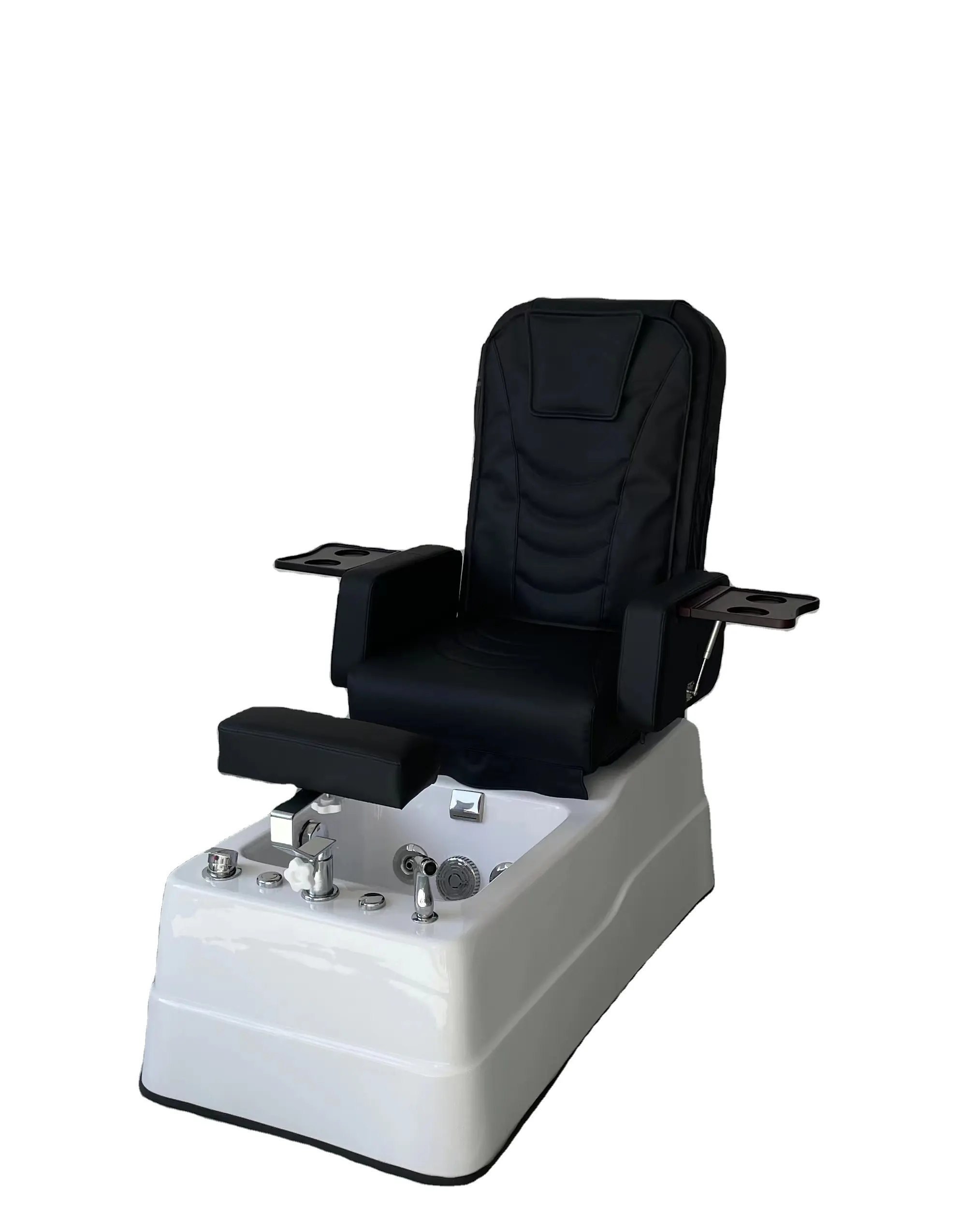 Simülasyon masaj koltuğu Spa manikür pedikür sandalyesi ile siyah lüks ayak masaj koltuğu