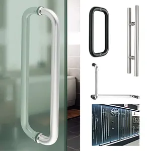 Produttori OEM / ODM Hardware di alta qualità maniglia per porta in vetro Push Pull in acciaio inossidabile maniglia tubolare per doccia per bagno
