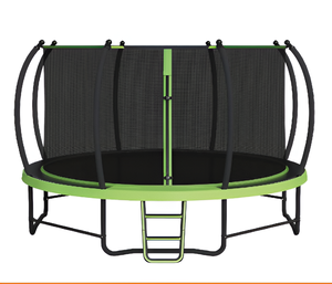 JINGYI Grand <span class=keywords><strong>trampoline</strong></span> de <span class=keywords><strong>12</strong></span> pieds et 13 pieds pour filles et enfants adultes <span class=keywords><strong>Filet</strong></span> de sécurité sans lacet <span class=keywords><strong>Poteaux</strong></span> rembourrés en mousse Montage rapide et facile - Product Image 3