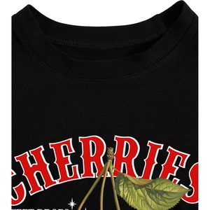 FOXA Women's <b>Cherry</b> Print T-Shirt Short Sleeve Crew Neck Summer <b>Top</b> Streetwear - Product Image 5