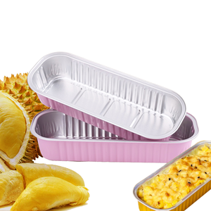 Caja Rectangular Larga de Papel de Aluminio para Comida, Calentable en Freidora/Horno, para Hornear Durian y Pastel de Queso, Capacidad 200ml - Product Image 4