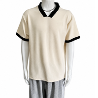 Maillots de football personnalisés en gros, vêtements de sport, maillot de football vierge à manches courtes, col en V et bordure contrastante