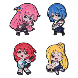 Chic <span class=keywords><strong>Manga</strong></span> inspirado en el Anime Bocchi <span class=keywords><strong>Rock</strong></span> guitarra broche lindo cómic chicas solapa insignia Musical esmalte pines recuerdos fundición técnica - Product Image 4