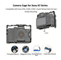 Cage de caméra en aluminium CND-104 pour A7R5 A7M4 A7M5, rig d'extension, ajustement parfait 1:1, flexible, portable, avec griffes Arca et trous ARRI, logo OEM gravé au laser