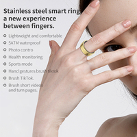 Anillo Inteligente de Salud con Monitor de Frecuencia Cardíaca 24H, Oxígeno en Sangre, Sueño y Ciclo Menstrual, Resistente al Agua IP68, Carga Inalámbrica, IA