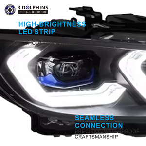 Phares de voiture 30 2007-10 Série 3 E92 E93 M3 Modifiés 12V Nouvel ensemble de phares <span class=keywords><strong>LED</strong></span> 6000K Version bicolore ABS 50000 heures - Product Image 5