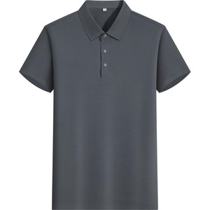 Polo promotionnel en coton 200g à manches courtes, col respirant, uniforme d'été personnalisable avec logo, lettrage et motif - Product Image 4