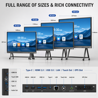 Tableau interactif intelligent à écran plat tactile 4K UHD de 86 pouces avec caméra 48MP pour l'enseignement en classe