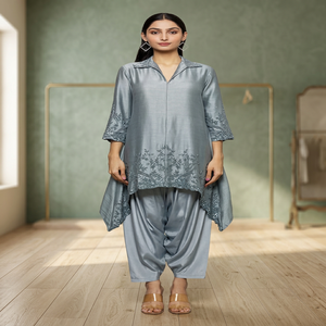 Kanya Libas Designer Linen Salwar Kameez for Women-Indian & <b>Pakistani</b> <b>Eid</b> Party Wear Traditional Outfit for Adults - Product Image 3