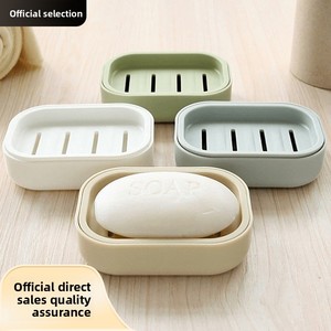 Creative Double Layer Drain Soap <b>Box</b> for Home Portable ABS <b>Large</b> Storage Rack for Laundry Soap White Bathroom Soap Storage - Product Image 5