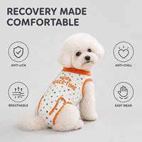Baju Pemulihan Anjing 100% Katun Anti Jilatan Pasca Operasi, Baju Terusan Penutup Perut, Bernapas, Lembut, Populer untuk Anjing, Grosir