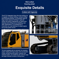 Foreuse à roche automatique diesel Kaishan KT25 avec moteur CAT, compresseur embarqué, 26m³/min, 350 PSI, profondeur de forage 35m