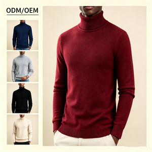 Pull tricoté à <span class=keywords><strong>col</strong></span> <span class=keywords><strong>roulé</strong></span> en viscose pour <span class=keywords><strong>homme</strong></span>, coupe ajustée, couleur unie, extensible, manches longues, style coréen, collection automne-<span class=keywords><strong>hiver</strong></span> 2026 - Product Image 1
