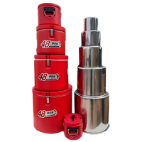 Ensemble de chauffe-plats grande capacité à usage commercial, 5 pièces (4L-7L-15L-30L-60L) avec pot amovible en acier inoxydable
