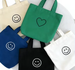 Sac fourre-tout en toile durable et écologique, design minimaliste, motif lettres, longue poignée, emballage portable, petite taille pour un usage quotidien - Product Image 2