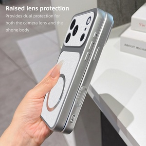 Luxury Magnetic Soft <strong>Touch</strong> PU Leather Phone Case iPhone 17 Pro MAX 16 15 14 13 12 11 Pro MAX Shockproof Frame <strong>Protective</strong> Case - Product Image 6